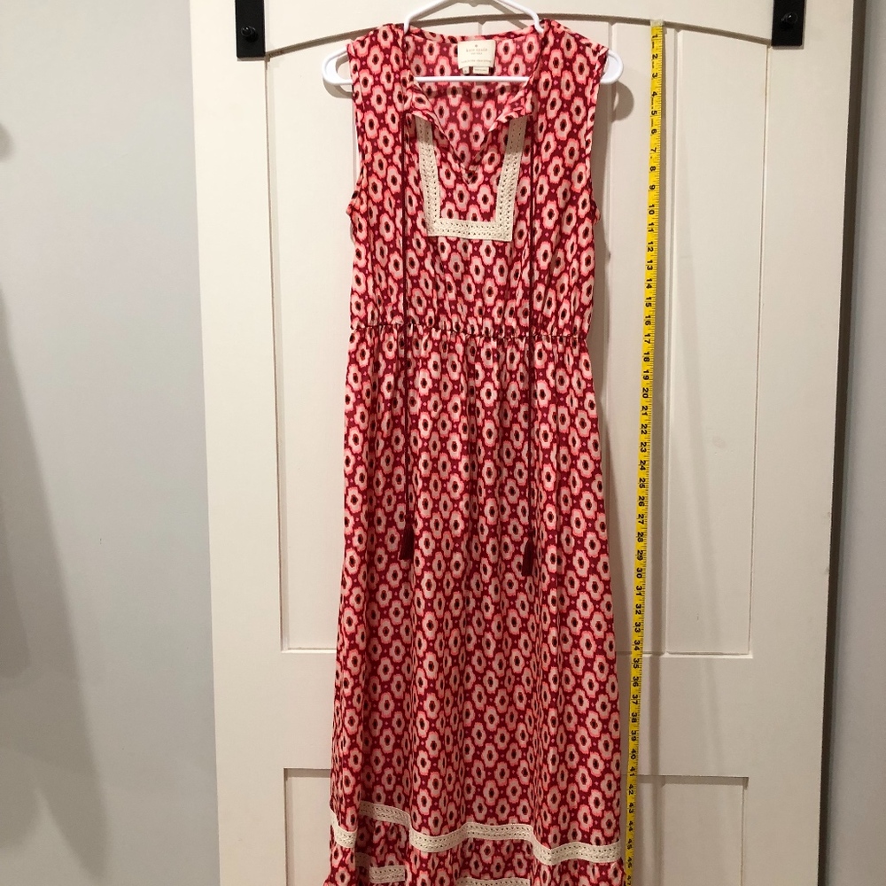 Kate Spade Red Posy Ikat Maxi Dress